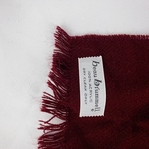 Beau Brummell Vintage Red Knit Scarf Unisex Mens Womens One Size - Picture 9 of 11